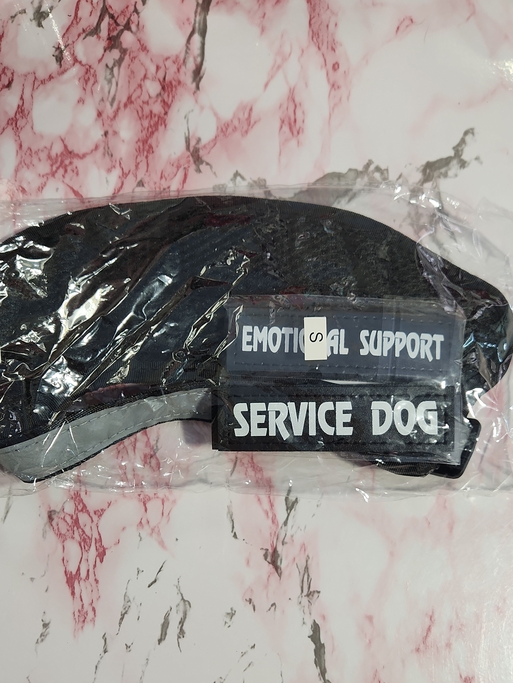 Black Service Dog Vest Harness with Emotional Support Patch